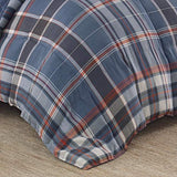 Eddie Bauer - Twin Comforter Set, Reversible Down Alt Bedding with Matching Sham, Oeko-Tex Certified, Dorm Essentials (Shasta Lake Navy) Eddie Bauer