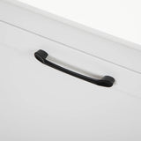 Sardoxx Wooden Tilt Out Trash Cabinet Kitchen Trash Can Rack Garbage Recycling Bucket Kitchen Cabinet, Hidden Garbage Cabinet with Angle Adjustable Door, Holds 13 Gallons, White Sardoxx