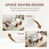 MUUOKY 6 Person Dining Table Set, Sintered Stone Dining Table Set for 6, Kitchen Table Chairs Set of 6, Easy to Assemble MUUOKY