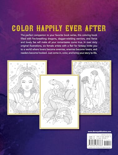 Romantasy: A Coloring Book (Dover Adult Coloring Books) WoodArtSupply