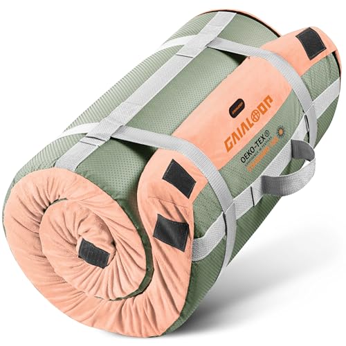 GAIALOOP Floor Memory Foam Car Camping Bed Glamping Roll Up Futon Mattress, Japanese Floor Sleeping Mat Camp Cot Mattress Pad Travel Guest Side Sleepers [Twin: 75 * 38 * 3''] Gaialoop