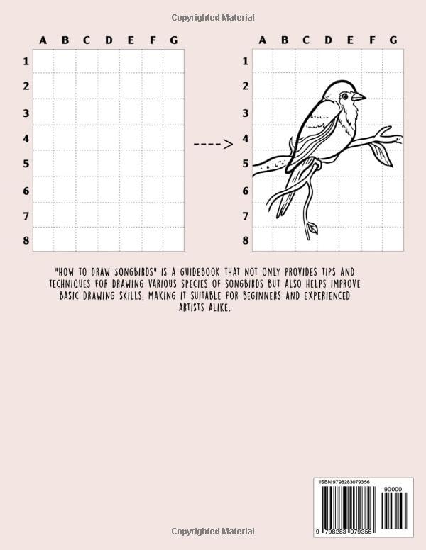 How To Draw Songbird: Simple Step-by-Step Guide To Draw Coloring Pages With Cute Illustrations To Unleash Creativity Energy, Gift Idea For Kids Majosta