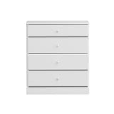 Prepac Astrid Simplistic 4-Drawer Dresser for Bedroom, Functional Bedroom Dresser Chest of Drawers 16" D x 30" W x 36.25" H, White, WDBR-0401-1 Prepac
