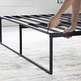 Linenspa Folding Metal Platform Bed Frame - Easy Assembly - Sturdy Steel - No Box Spring Needed - Underbed Storage - Mattress Foundation - 14" High - Traditional Design - Full Size Linenspa