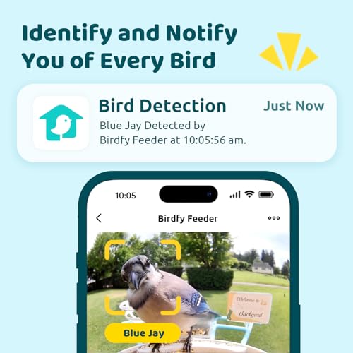 NETVUE Birdfy Lite - Smart Bird Feeder with Camera, Bird Watching Camera, Auto Capture Bird Videos & Motion Detection, Wireless Camera Ideal Gift for NETVUE