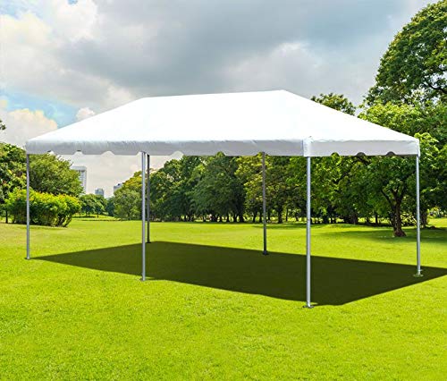 Party Tents Direct 10'x20' Weekender West Coast Tent Frame Party Tent (White) PVC Top with Storage Bag - Tents for Parties, Weddings, Birthdays, Banquets, Fiestas, Workshop, Outdoor Event Party Tents Direct
