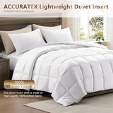 ACCURATEX Lightweight Duvet Insert Twin Size - 100% Cotton Shell, 250GSM Filling, Summer Down Alternative Comforter,Ultra-Soft & Breathable, Thin Duvet Insert with 8 Tabs, Machine Washable,68x88 ACCURATEX