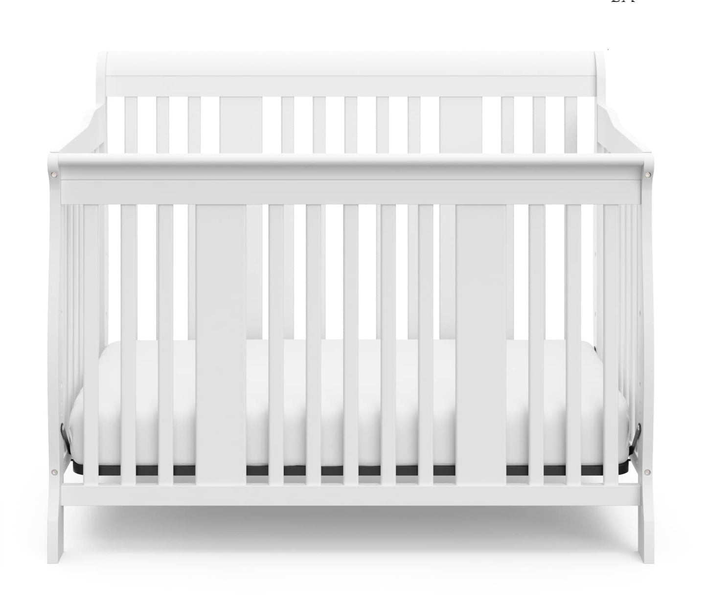 Storkcraft Tuscany 4-in-1 Convertible Crib (White) - Easily Converts to Toddler Bed, Day Bed or Full Bed, 3 Position Adjustable Height Mattress (Mattress Not Included)