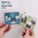 Magnetic Bookmarks Magnet Page Markers, Magnetic Page Clip for Students Teachers, Fun Book Marks for Reading(12 Pieces) Lannso