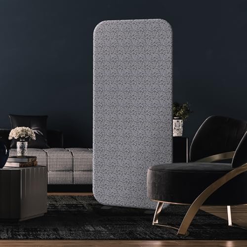 DECOLAB Free Standing Room Dividers, Fabric Room Separation Panels for Bedroom, Dressing Room, Home, Office, Restaurant, Scratch Resistance, 29"x65", Frost DECOLAB