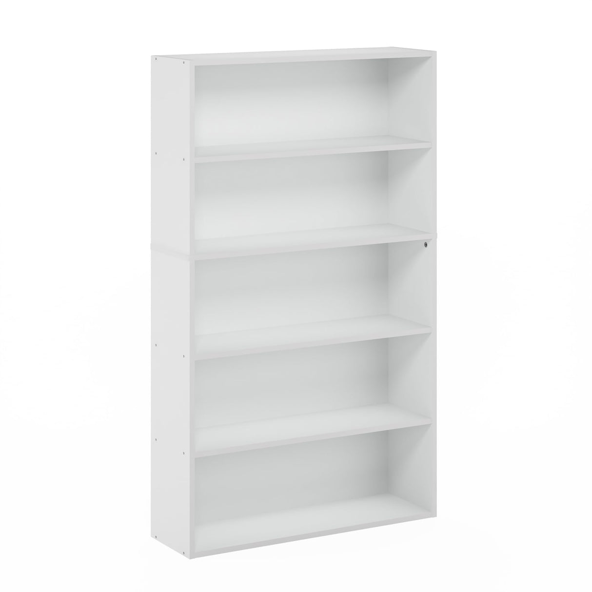 Furinno PASIR Book Shelf, 5-Tier Bookshelf, Bookcase with Open Shelf, 9.4 x 31.5 x 52.7, for Living Room, Bedroom, Home Office, White Furinno