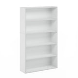 Furinno PASIR Book Shelf, 5-Tier Bookshelf, Bookcase with Open Shelf, 9.4 x 31.5 x 52.7, for Living Room, Bedroom, Home Office, White Furinno