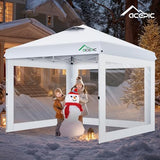 Acepic Clear Canopy Sidewalls for 10x10 Pop Up Tent, Transparent Window Curtain Cloth, 8 Mil PVC Enclosure Fabric with Zipper, 3Pack Sidewalls Only, (White) Acepic