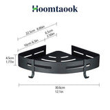 Hoomtaook Adhesive Corner Shelf Bathroom Shower Caddy Organizer for Kitchen Toilet No Drilling 2-Tier Bathroom Corner Shelves Shower Caddies Hoomtaook