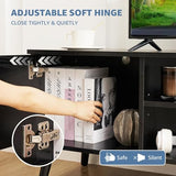 DUMOS TV Stand for 55 60 inch TV, Entertainment Center with Storage Cabinet, Mid Century Modern Media Console Table, Adjustable Hinge, Wooden Television Furniture for Living Room, Office DUMOS