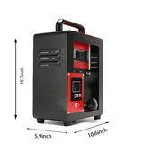D9A91 5 Ton Portable Hydraulic Heat Press Machine 2.3 x 4.7 Inch Dual Heating Plate, red/black D9A91