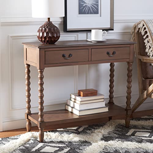 Safavieh Home Collection Athena Brown 2-Drawer Console Table SAFAVIEH