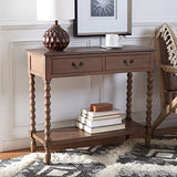 Safavieh Home Collection Athena Brown 2-Drawer Console Table SAFAVIEH