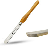 UF-SHARP 1 inch Round Nose Scraper, M2 Cryo High Speed Steel Wood Turning Tools with Beech Wood Handle UF-SHARP