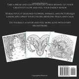 Mindfullness Coloring Book For Adults: For Mindful People | Experience Peace with Stress-Relieving Designs of Animals, Landscapes & Nature Art WoodArtSupply