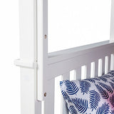 Max & Lily Bunk Bed, Twin-Over-Twin Wood Bed Frame For Kids With Trundle, White Max & Lily
