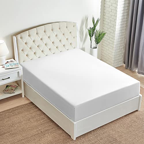 Mellanni Twin Fitted Sheet - Iconic Collection Bedding Sheets with up to 16 inch Deep Pocket - Soft & Cooling - Fade & Stain Resistant - 1 PC (Twin, White) Mellanni