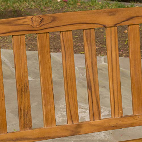 Christopher Knight Home Loja Acacia Bench, Teak Finish Christopher Knight Home