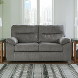 Signature Design by Ashley Bindura Contemporary Glider Loveseat with Non-skid Legs, Light Gray Signature Design by Ashley