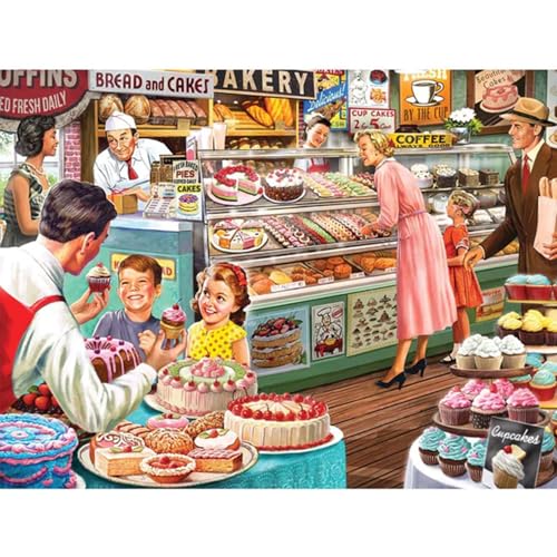 Bits and Pieces Set of 3 Jigsaw Puzzles 500 Pieces, Nostalgic Shopping Set Bits and Pieces