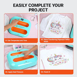 MECOLOUR Heat Press Machine for T-Shirts 12"X10", Heat Transfer Machine 110V for Sublimation,Tote Bags,Pillows,Dresses, Fast Heating, Precise Temperature Control, Insulated Safety Base, High Pressure MECOLOUR