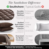 Southshore Fine Living, Inc. Oversized King Quilt Bedding Set, Soft Brushed Microfiber Bedspread, Pet Hair Resistant Bedding, California/King Quilt Coverlet Set with 2 Shams, Chocolate Brown Southshore Fine Living, Inc.