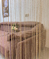 ave split Decorative Door String Curtain Wall Panel Fringe Window Room Divider Blind Divider Tassel Screen Home 100x200centimeter (Champagne18) ave split