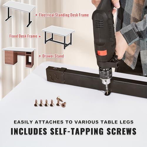 VEVOR Table Top, 60" x 25" x 1", 220.5 lbs Load Capacity, Universal One-Piece Particle Board Desktop for Height Adjustable Electric Standing Desk VEVOR