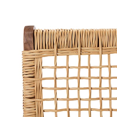 SAFAVIEH Outdoor Collection Casella Acacia Wood/Light Brown 5-Piece Patio Set PAT7077A, Natural/Natural Safavieh