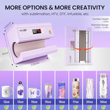 AKEYDIY Auto Tumbler Heat Press Press - Mug Heat Press Machine Heat Up Quick & Even for 20oz 30oz Sublimation Tumblers Cups Glasses and Mugs (Purple) AKEYDIY