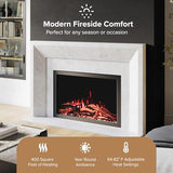 Modern Ember Highmark Traditional 33 Inch Built-in Smart Electric Fireplace Insert | Alexa/WiFi Enabled - Remote Included | Electric Firebox Heater with Multi-Color Flames | 1500W Modern Ember