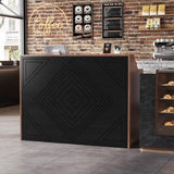 ANGRYWIN Reception Desk with Counter, Front Desk with Drawer and Storage Cabinet, Modern 47 inch Retail Counter with Cable Grommet for Checkout, Beauty Salon, Barber, Home Office (1-Drawer) ANGRYWIN