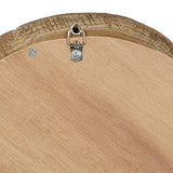 Deco 79 Rustic Teak Wood Wall Framed Mirror for Bedroom, Bathroom Or Entryway, Over Mantel, Couch or Console Table, S/4 13"W, 13"H, Brown Deco 79