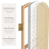 Red Lantern 7 ft. Tall Diamond Weave Room Divider - White - 3 Panels Red Lantern