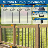 Muzata 20Pcs Deck Railing Brackets Connectors Rail Support Kit for 2x4(1.5"×3.5") Railing with 124pcs Screws Wooden Fence Handrail Wood Railing System Cable Railing Baluster Railing, WT11 Muzata