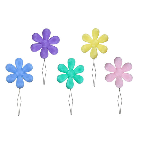BEADNOVA Embroidery Needle Threader Tool 5pcs Plastic Flower Head Sewing Machine Needle Threader for Hand Sewing Cross Stitch Craft Knitting Quilting (5pcs, Mix Colors) BEADNOVA