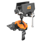 IQ Vise | 360° Articulating Bench Vise Made From Steel & Cast Aluminum w/ 8-Position Locking Ball & Socket | Woodworking Vise Handles Up To 130ft-lbs of Torque | Pipe Vise With Double Sided Jaws WORK IQ TOOLS