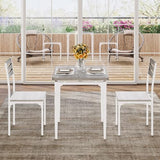 GarveeHome Dining Table Set for 2, Dining Table and Chairs Set of 2, 3 Piece Dining Table Set with Spiral Table Legs for Small Spaces Kitchen Apartment, Wash Grey GarveeHome