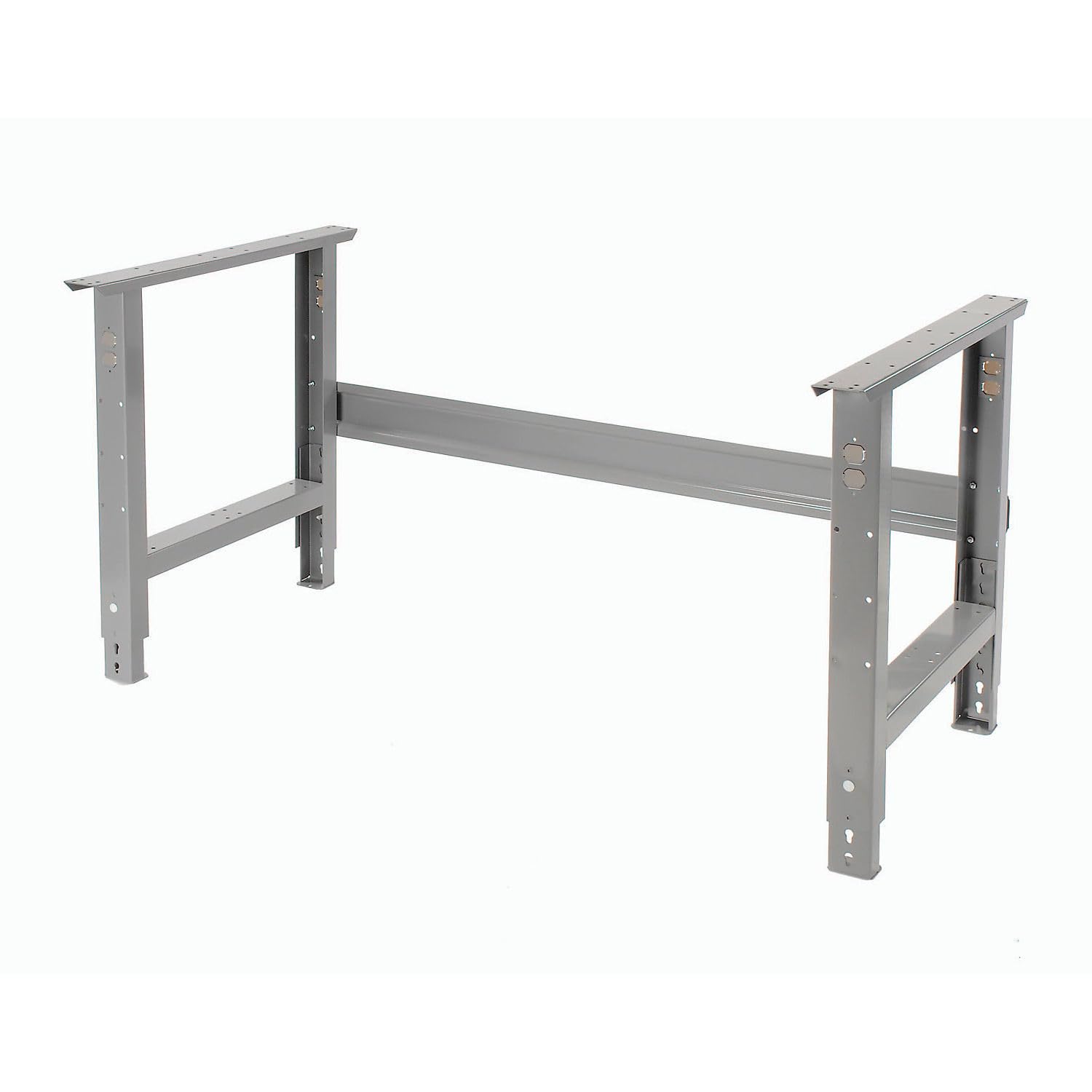 Global Industrial 60"W X 30"D Square Edge Birch Butcher Block Work Bench, 1-3/4" Top - Adjustable Height - Gray - WoodArtSupply