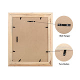 Rustic Barnwood Picture Frames 11x14 - Natural Reclaimed Wood Real Glass Wall Hanging - Handcrafted Vintage Distressed, 1 3/4" Frame Width WOOD SIDE ORBIS