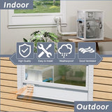 Flamorrow Window Vent Kit with Outdoor Vent Cover Fit for 3" and 4" Hose，Adjustable Window Vent Seal Panels for Exhaust Ventilation Duct of Laser Engraver/3D Printer Enclosure, Dryer, Grow Tent Flamorrow