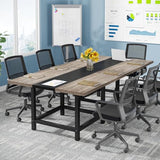 Tribesigns Square 4 People Conference Room Table, Gray 39.4L X 39.4W X 29.52H Inches Small Meeting Room Table for Home Office, (Chair not Included) Tribesigns