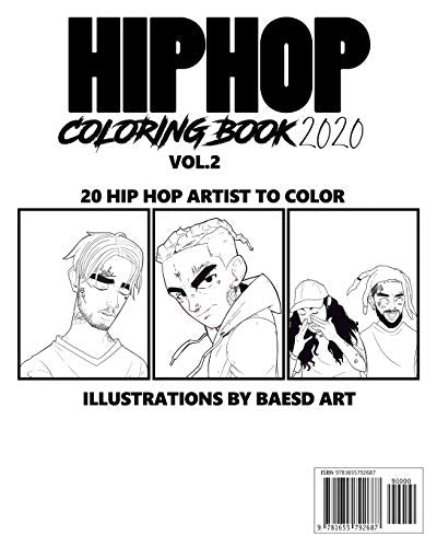 Hip Hop Coloring Book 2020 Vol.2: Color your favorite Hip Hop Artist