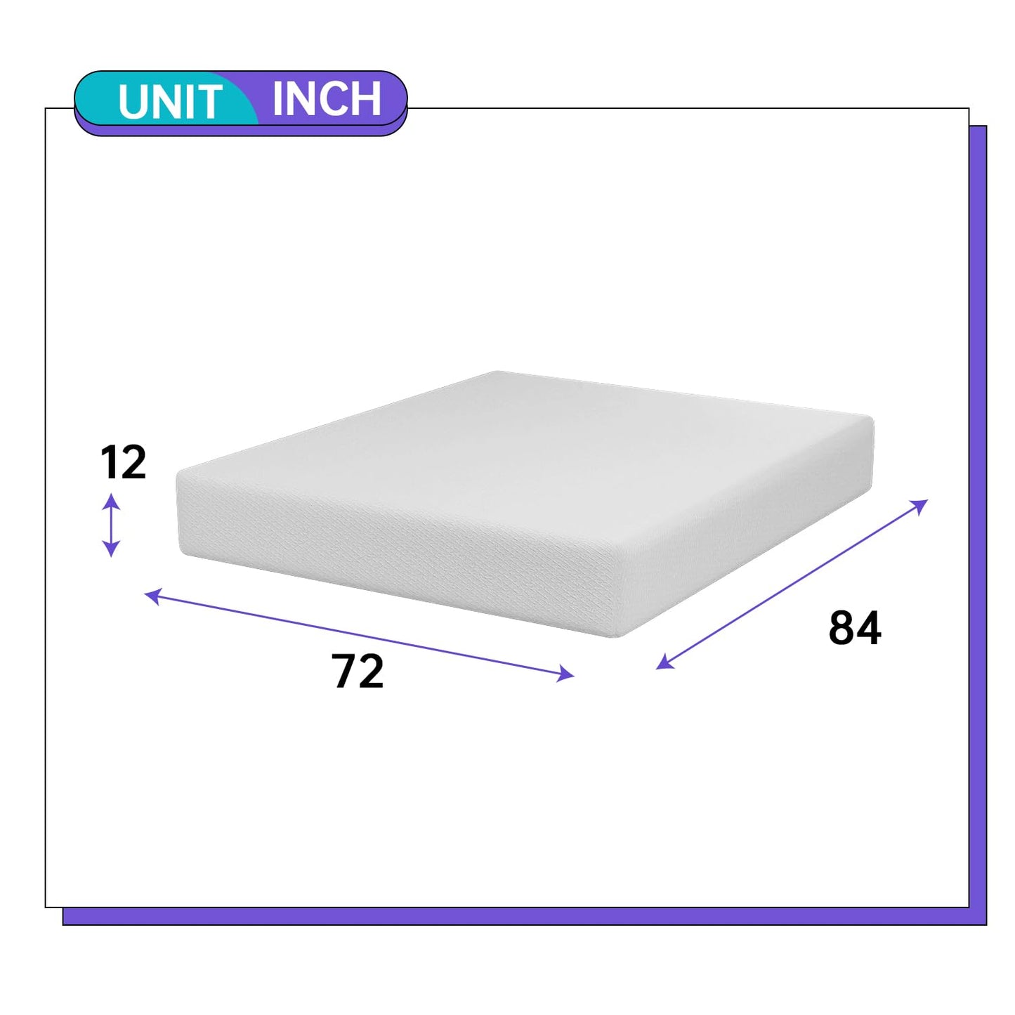 PayLessHere 12 Inch Gel Memory Foam Mattress Medium-Firm Mattress for Pressure Relief & Cooler Sleep Bed in a Box Fiberglass Free CertiPUR-US Mattress for Soundly Sleep,California King