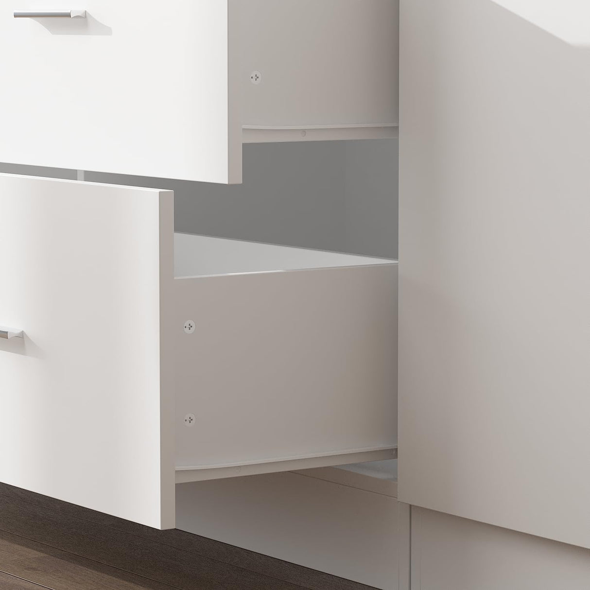 ROMSHINE Large Garage Storage System with 6 Drawers, 3-Piece Workshop Cabinet Set with Wall Mounted Storage, Utility Bookshelf Pantry Cabinet for Home Office Shopping Malls Retail Console, White ROMSHINE